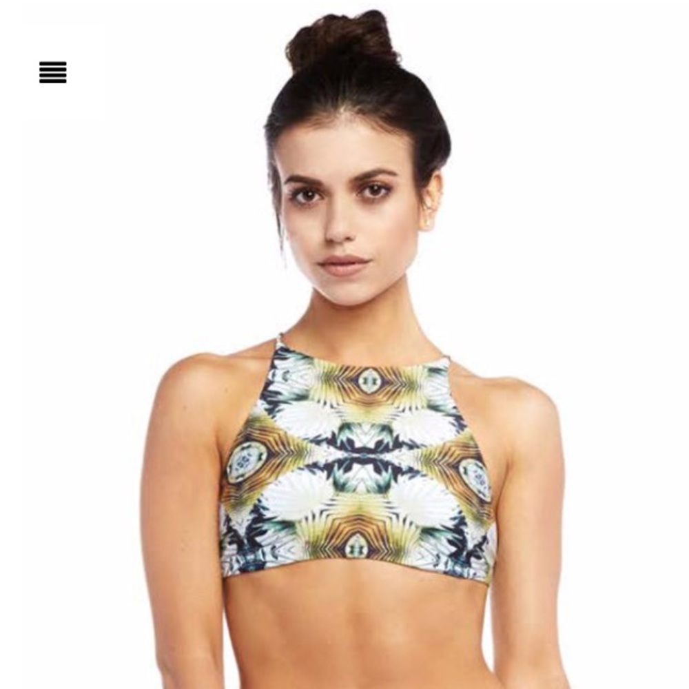 Stone Fox Swim Namena Top in ombré palms